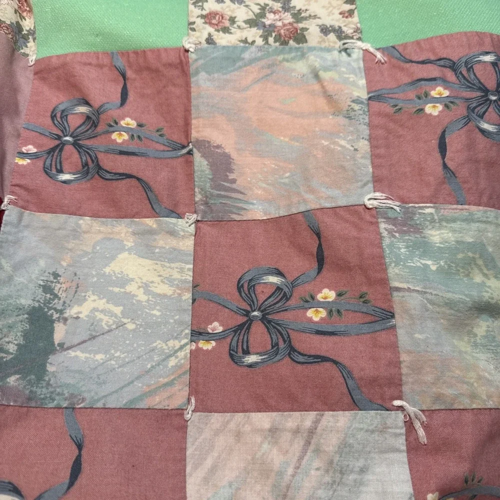 VTG Quilt‎ Baby Patchwork By ABC Quilts 1998 Colorful Nursery Blanket